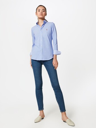 Polo Ralph Lauren Bluse 'HEIDI' in Blau & Weiß