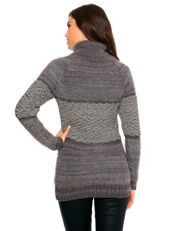 Rollkragen Pullover in Grau